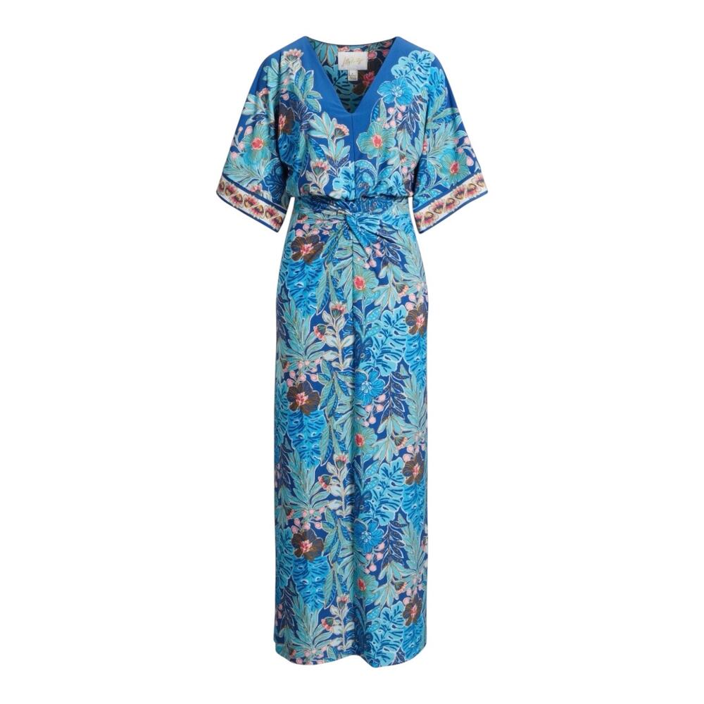 NWT Lilly Pulitzer Adalyn Maxi Dress Size 8 Starlight Navy Best Fronds Forever - Picture 14 of 14